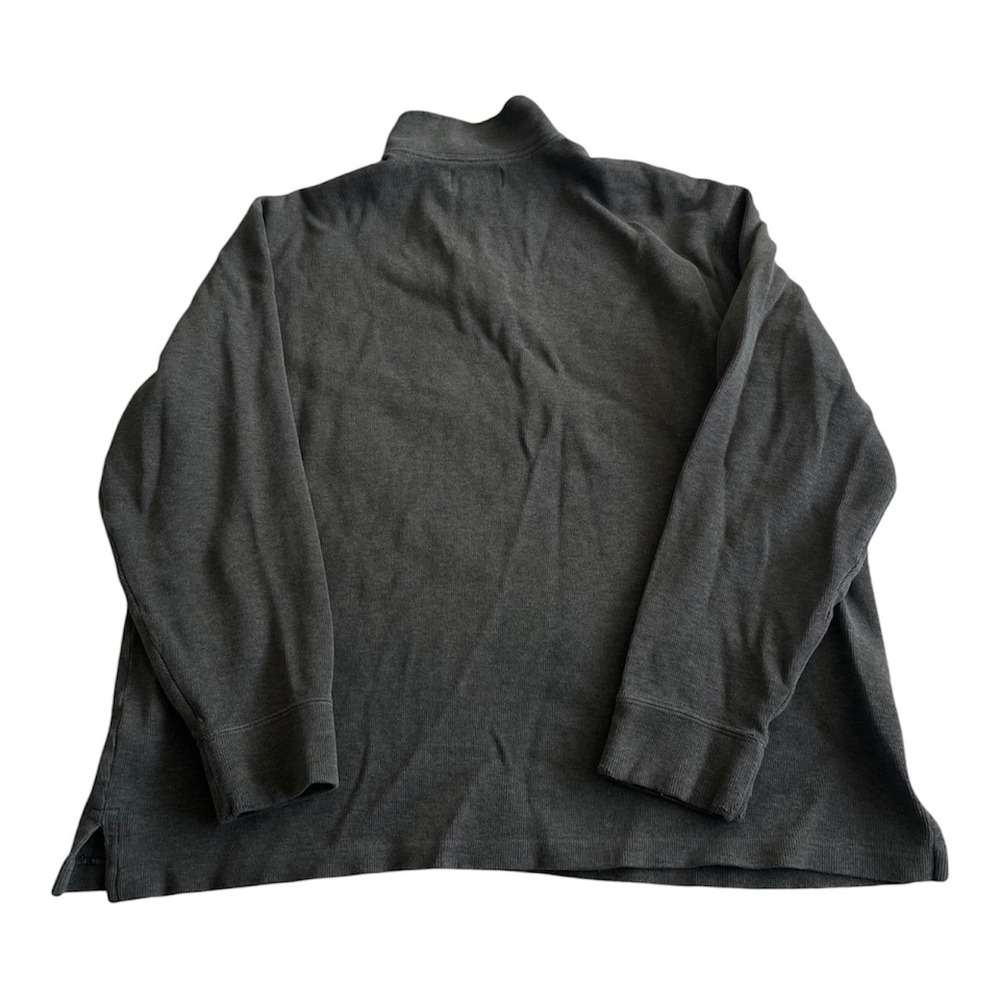 Polo Ralph Lauren Mens Quarter Zip Pullover Grey Cotton Sweater XL Pony Logo - Picture 2 of 7